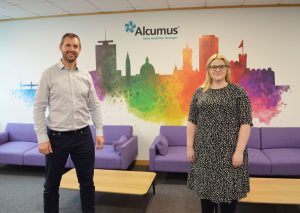 Local MP Alex Davies-Jones visits Cardiff-based safety and risk management company Alcumus