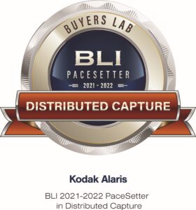 Kodak Alaris claims first ever BLI PaceSetter Award in distributed capture from Keypoint Intelligence