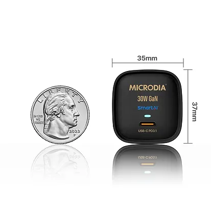 MICRODIA Launches World’s Smallest 30W USB-C Charger