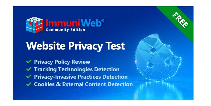 ImmuniWeb launches free online website privacy test to check compliance with latest data protection and privacy regulations